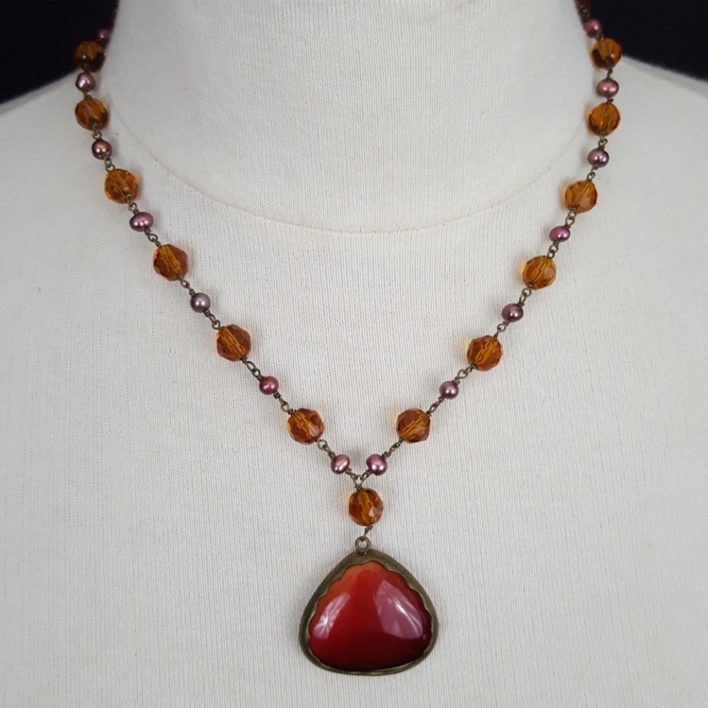Lia Sophia Amber Necklace